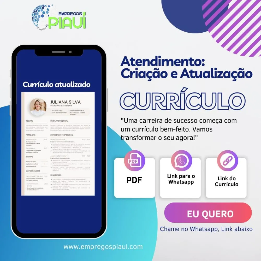 Atendimento Criação e Atualização de currículo